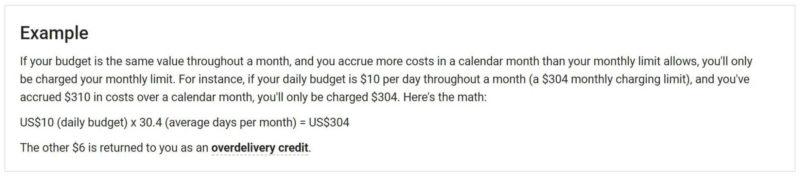 Adwords Budget Calendar Month