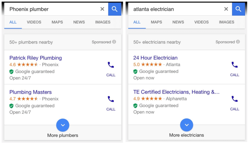 Google Local Services Ads Mobile