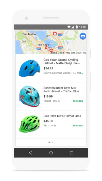 Local Inventory Results Mobile Google Assistant