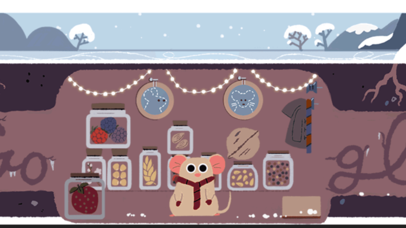 Google Winter Solstice Doodle 2017