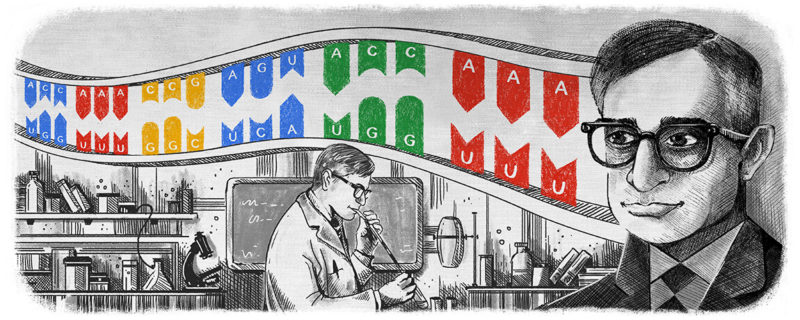 Har Gobind Khoranas 96th Birthday Google Doodle