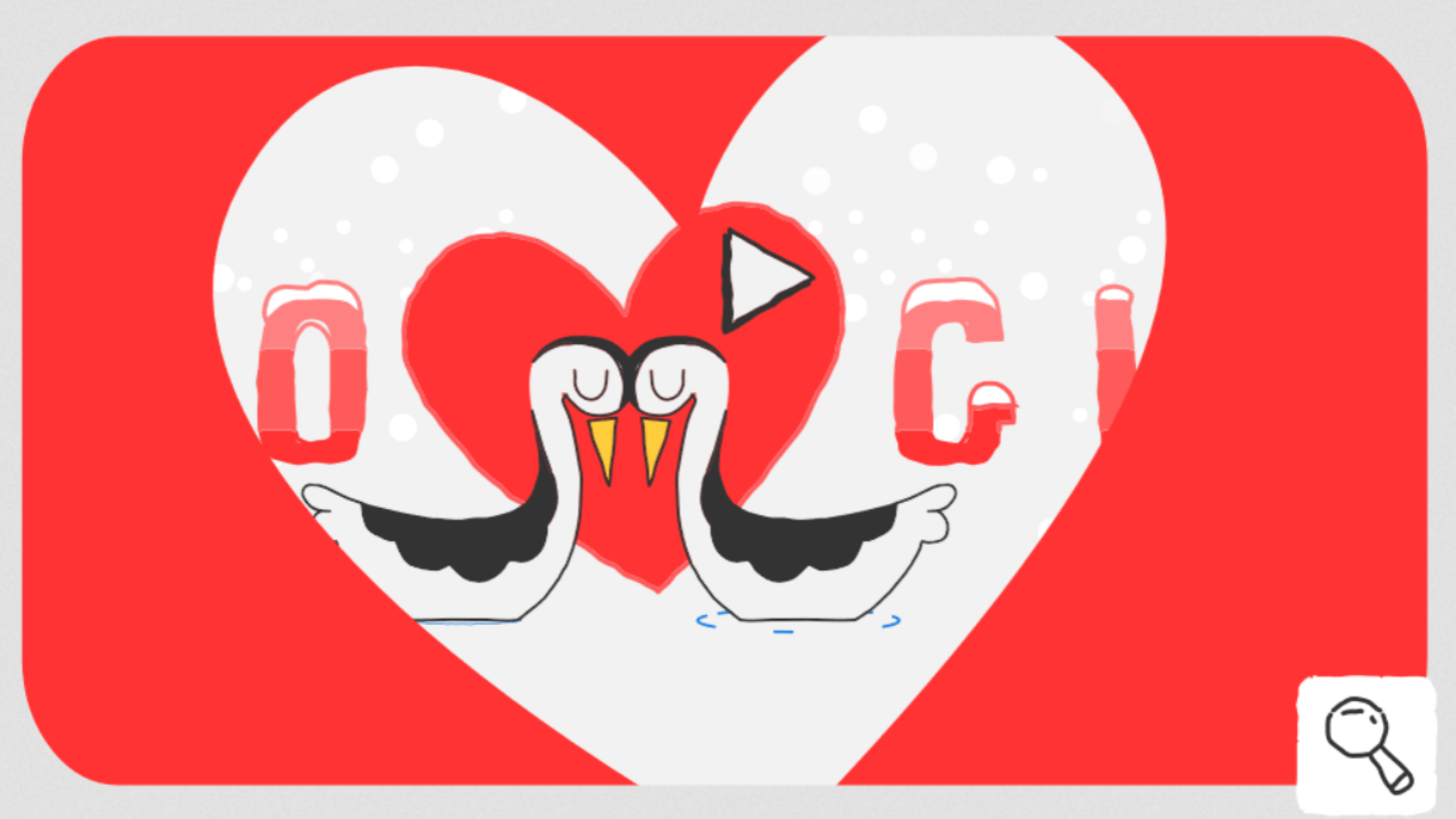 Winter Olympics Google doodle gets Valentine's Day treatment with two