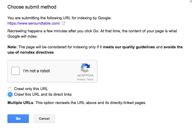 Google Fetch Crawl Quota Removed