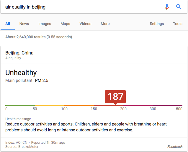 Google Air Quality Beijing