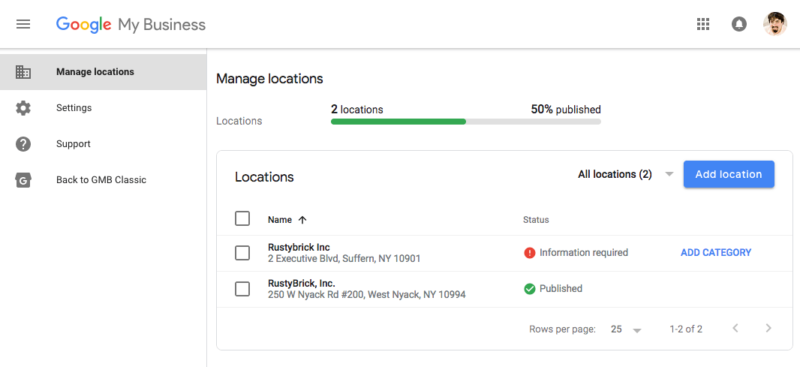 Google My Business Locations Dashbaord2