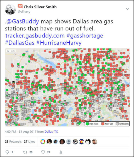 Chris Silver Smith GasBuddy Tweet