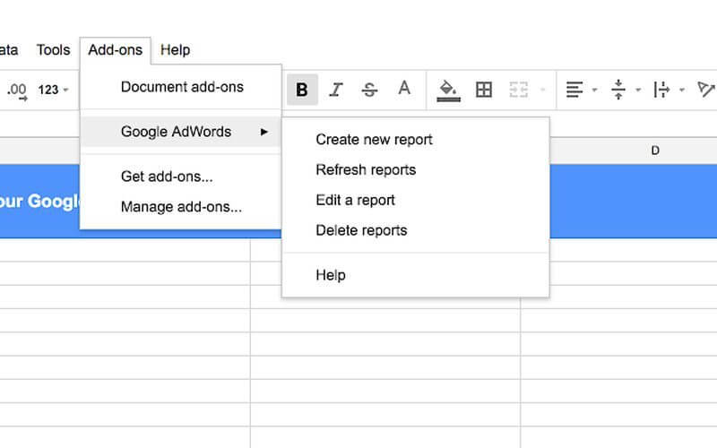 Adwords Google Sheets Add On 800x500