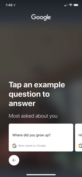 Google Cameo Tap Question