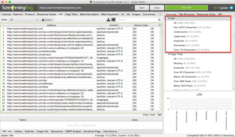 Screaming Frog URIs 1 800x466