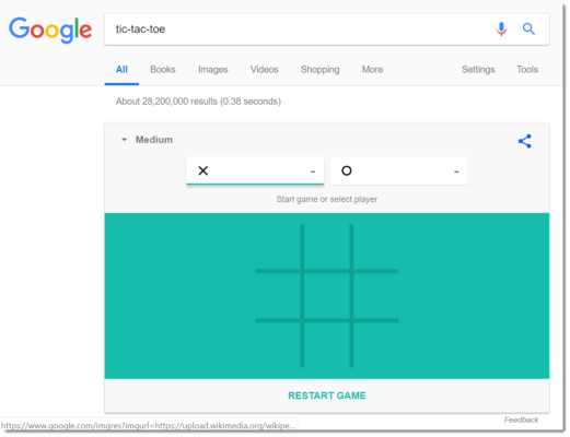 Here's how to play solitaire and tic-tac-toe in Google Search