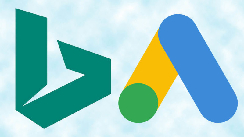 Logos of Bing Ads and Google Ads