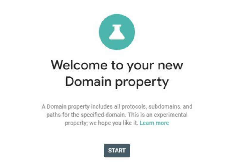 screenshot with text saying Welcome to your new Domain property