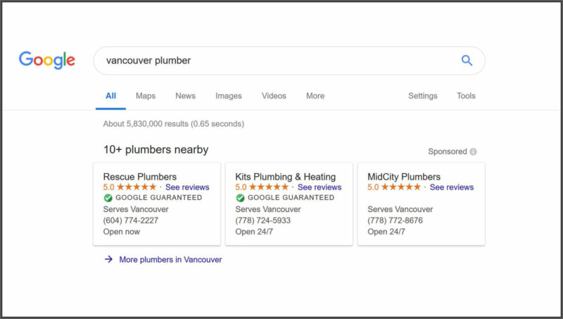 Google Local Services Ads Vancouver