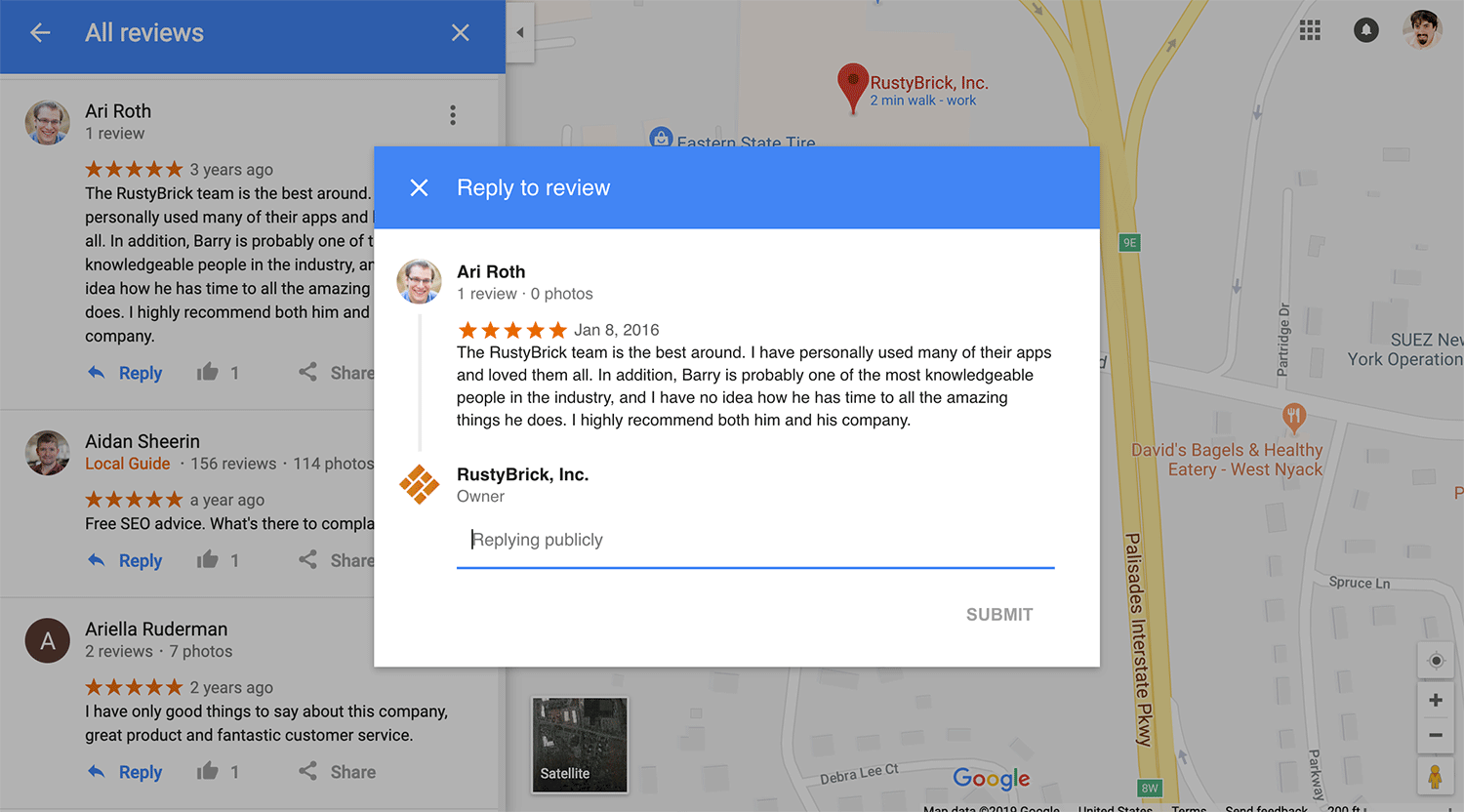 Business owners can now reply to reviews on Google Maps desktop