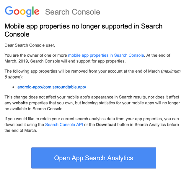 Mobile Apps Sunset Google Search Console 1550148368