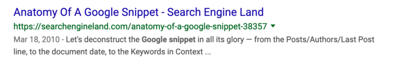 Google Snippet With Date