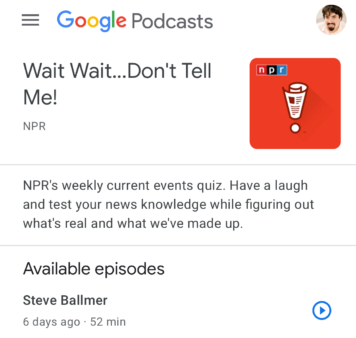 google-podcast-search-results