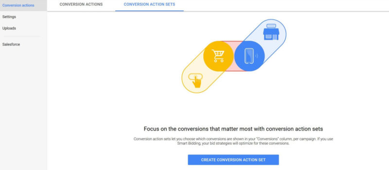 Conversion Action Set Start Google Ads