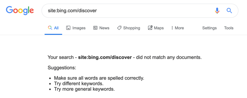 Why Google Dropped Bing Discover Pages From Its Index