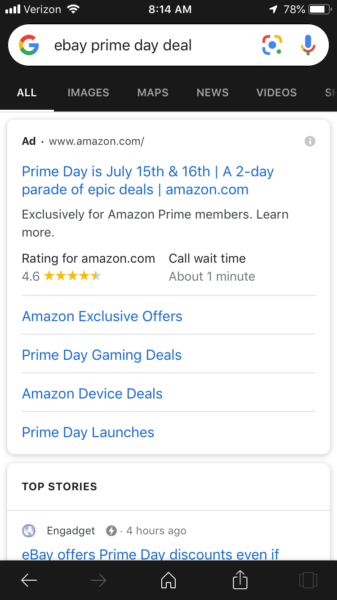 Ebay Prime Day Google