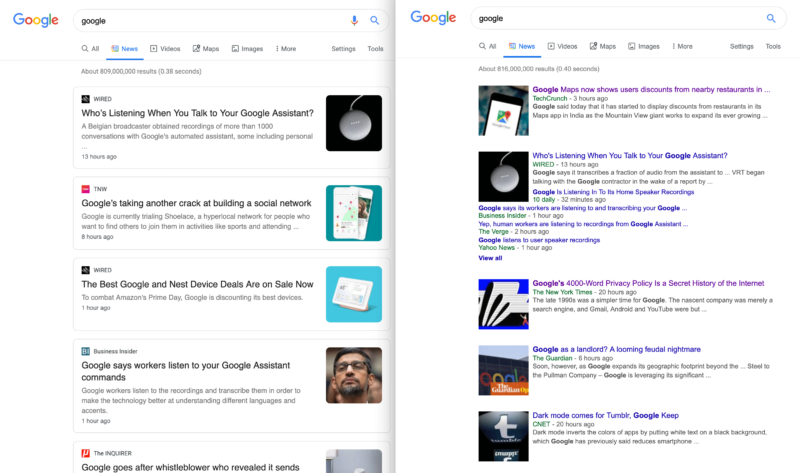 Google News Cards Format