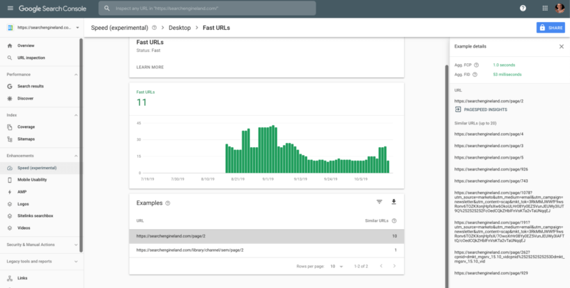 Google Search Console Speed Report 5