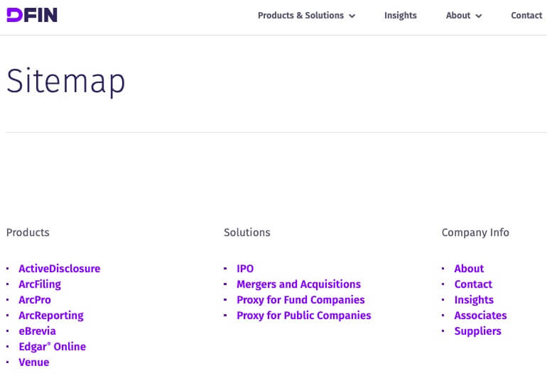 Sitemap Example