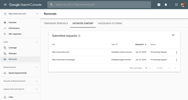 Google Search Console launches new removals tool