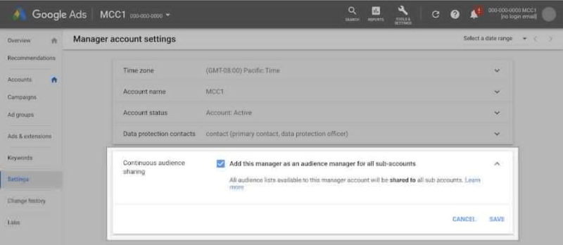 Google Ads Continuous Sharing Retargeting