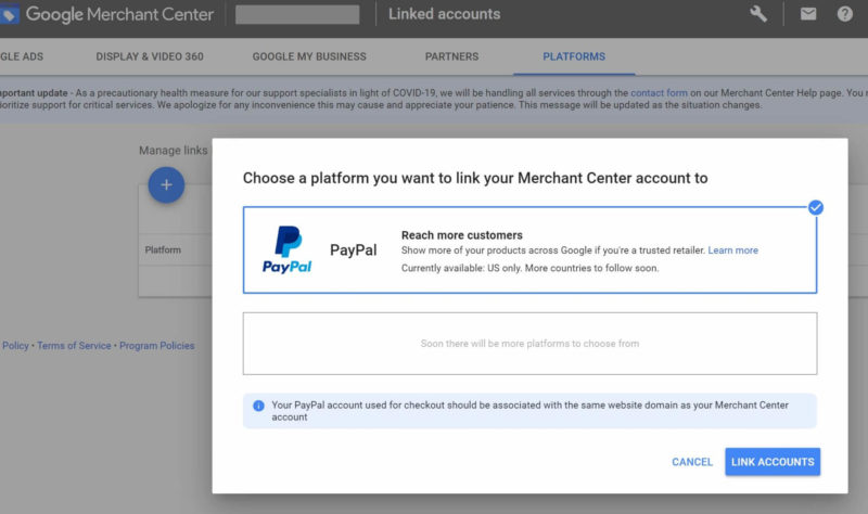 Add a checkout link for your products on the Google &  app on  Shopify - Google Merchant Center Help