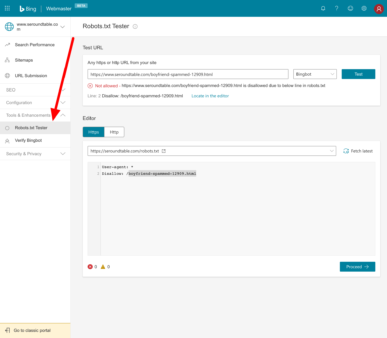 Bing Webmaster Tools gets a new robots.txt tester