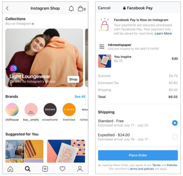 Instagram Shop Redesign Facebook Pay On Instagram 626x600