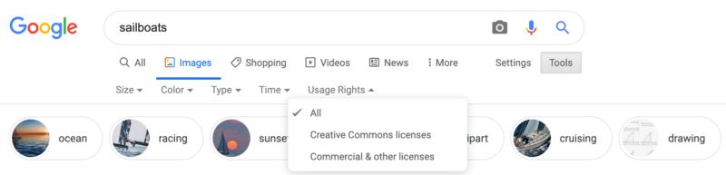 Google officially launches 'licensable' image label and filter in Image  search