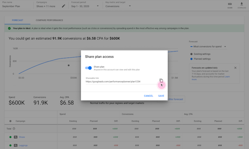 Shareable Budgets Performance Planner 1