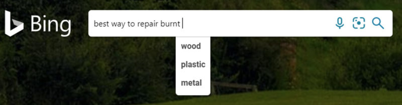 Bing Autosuggest Natural Language Models