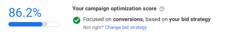 Google Ads Campaign Optimization Score