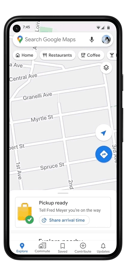 Pickup with Google Maps