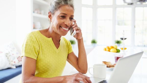 Woman-on-the-phone-calling-a-business