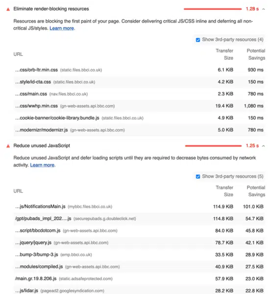 Searchmetrics CWV Java Script Code Overview