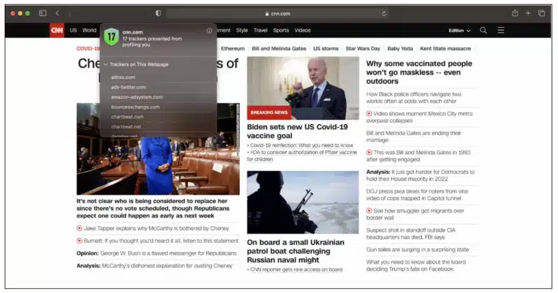 Safari Blocked 17 Trackers On This Website 2