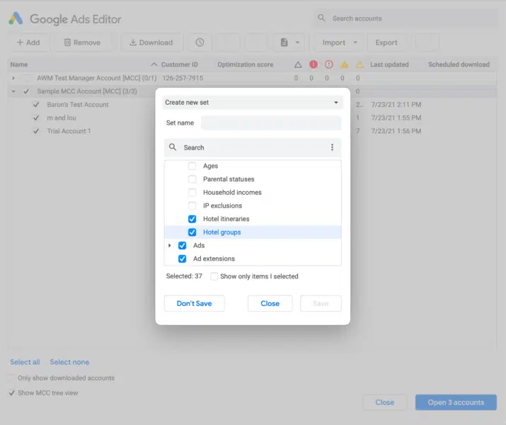 Google Ads Editor Hotel Ads V1.7