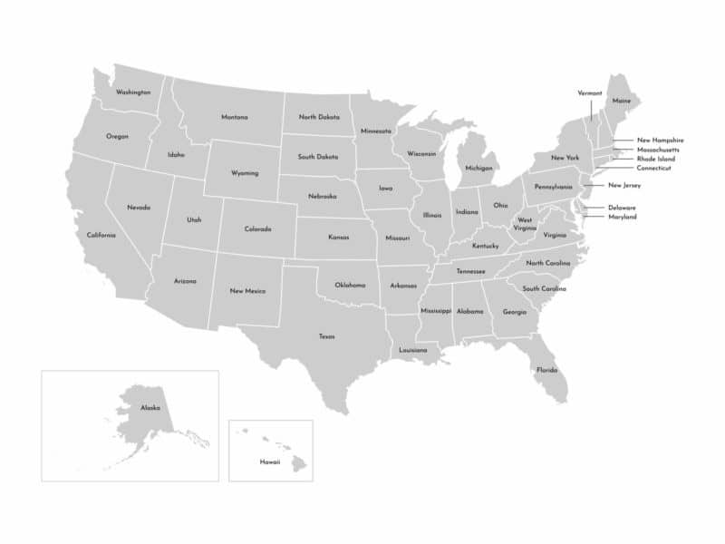 United States Map 800x600