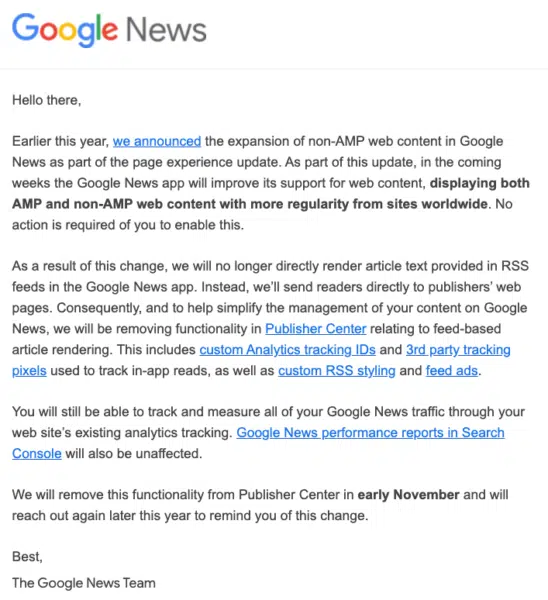 Google Amp Publisher Email