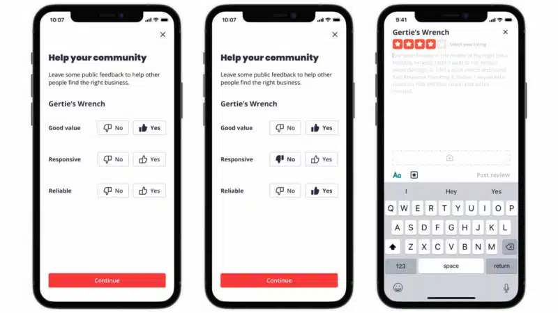 IOS New Review Flow For Services Businesses