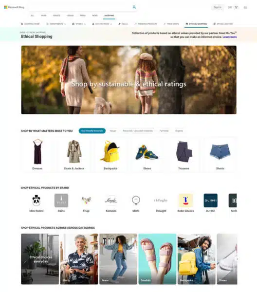 Bing Ethical Shopping Hub1