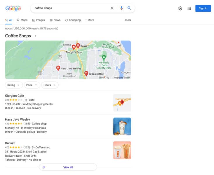 Google Local Pack Map Interface Old 733x600