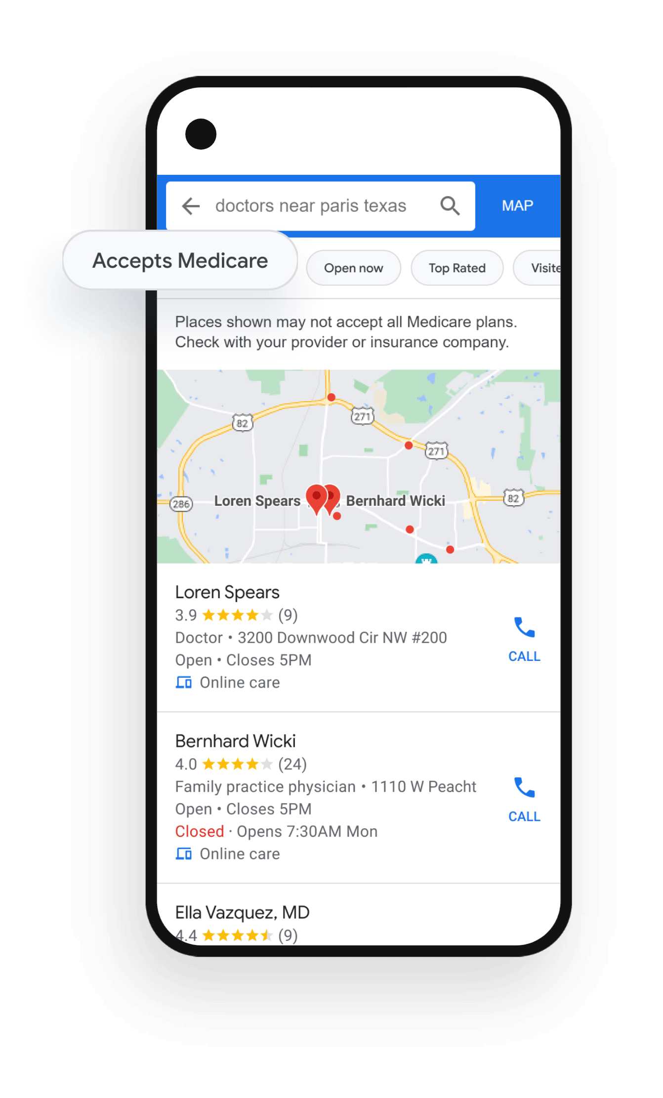 Google Search lets you see if a doctor or healthcare facility takes ...