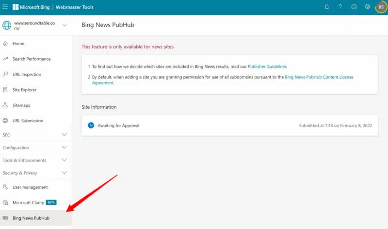Bing News PubHub moves to Bing Webmaster Tools