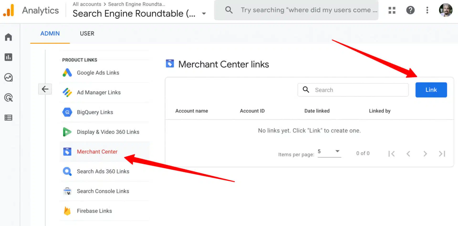 Google Analytics 4 Merchant Center Link 1647781112 1