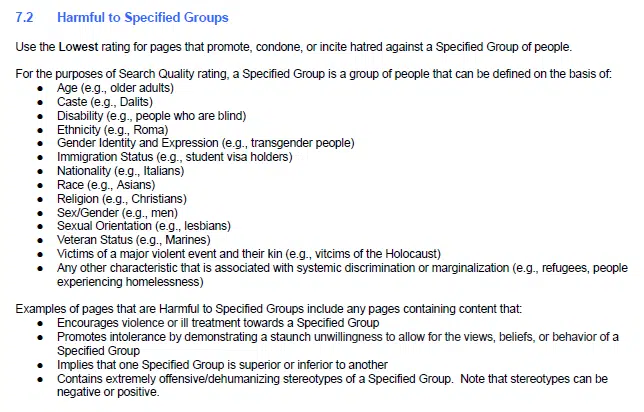 Harmful To Specified Groups